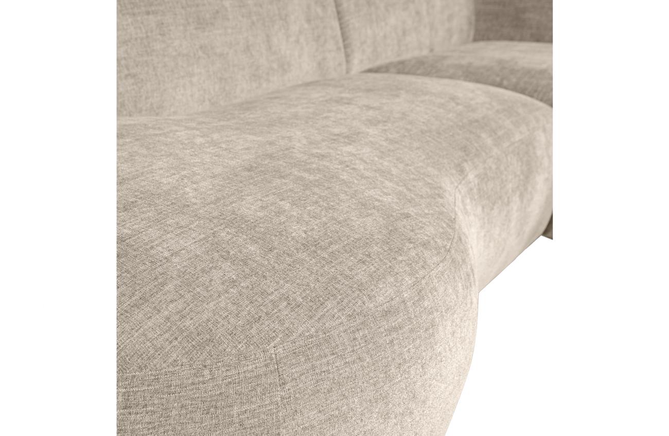 Ecksofa Polly aus Webstoff Rechts, Sand