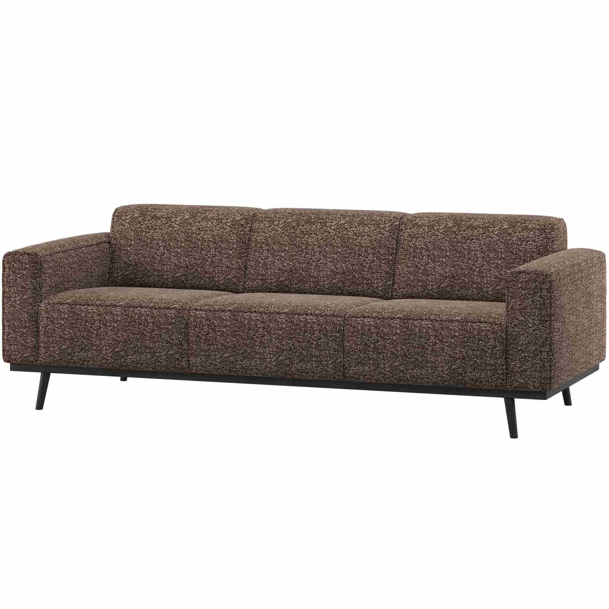 Sofa Statement 3-Sitzer 230 cm - Melange-Stoff, Braun