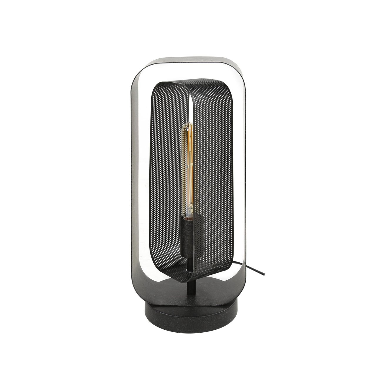 Tischleuchte Boqxa - Metall in Artic-Schwarz, drehbar, inkl. LED
