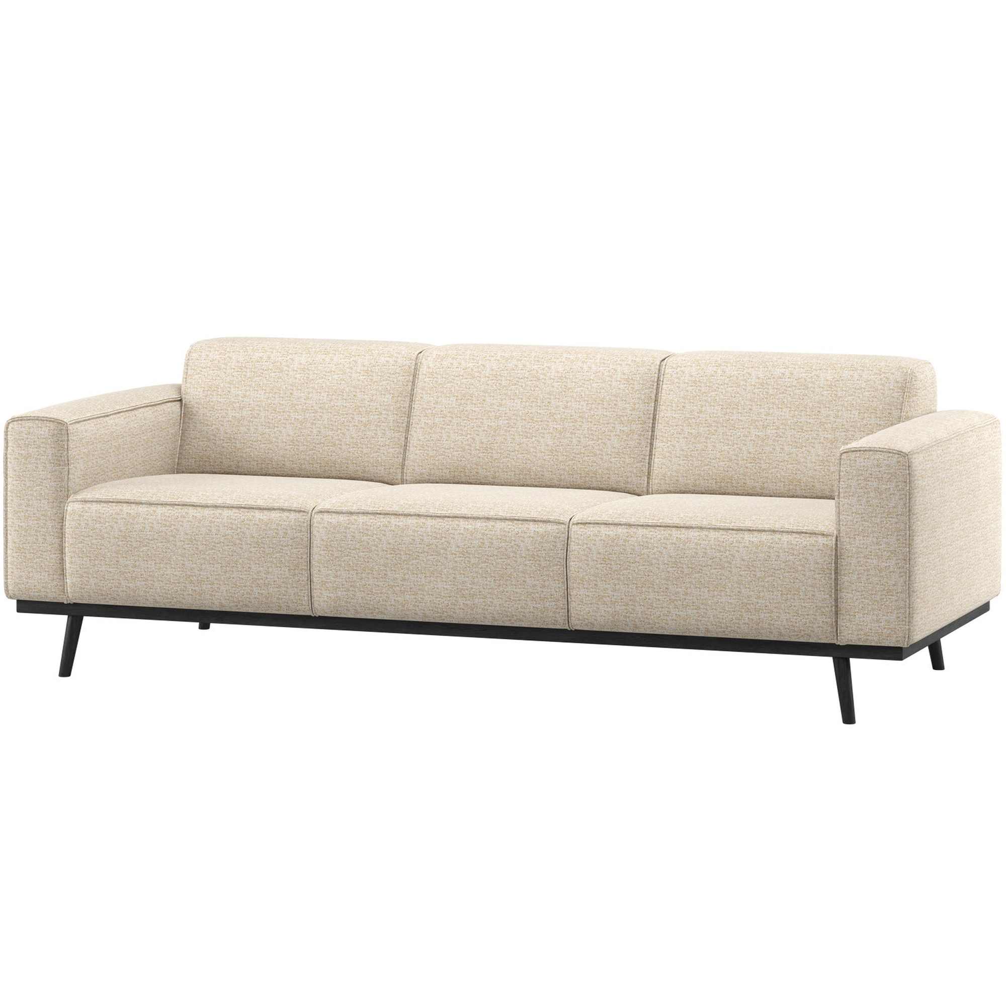 Sofa Statement 3-Sitzer 230 cm - Melange-Stoff, Beige