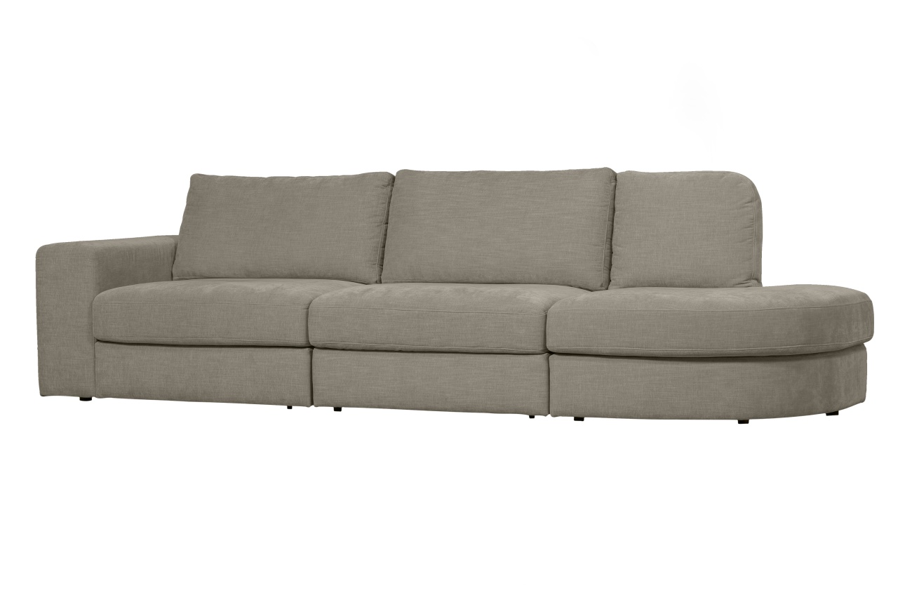 Sofa Family aus Webstoff Rechts, Grau