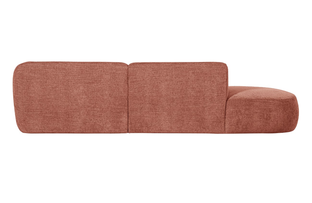 Ecksofa Polly aus Webstoff Rechts, Rosa