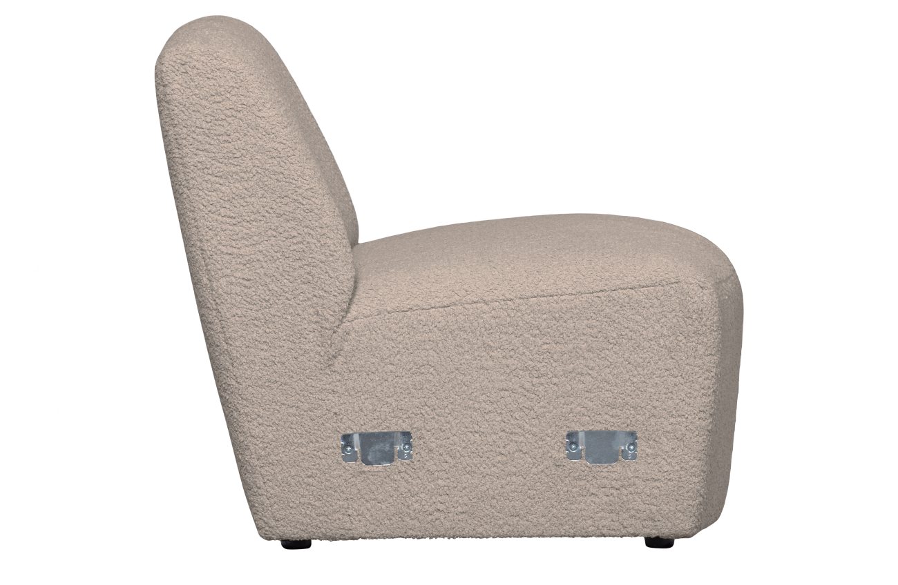 Modulsofa Coco 1-Sitzer aus Boucle-Stoff, Sand