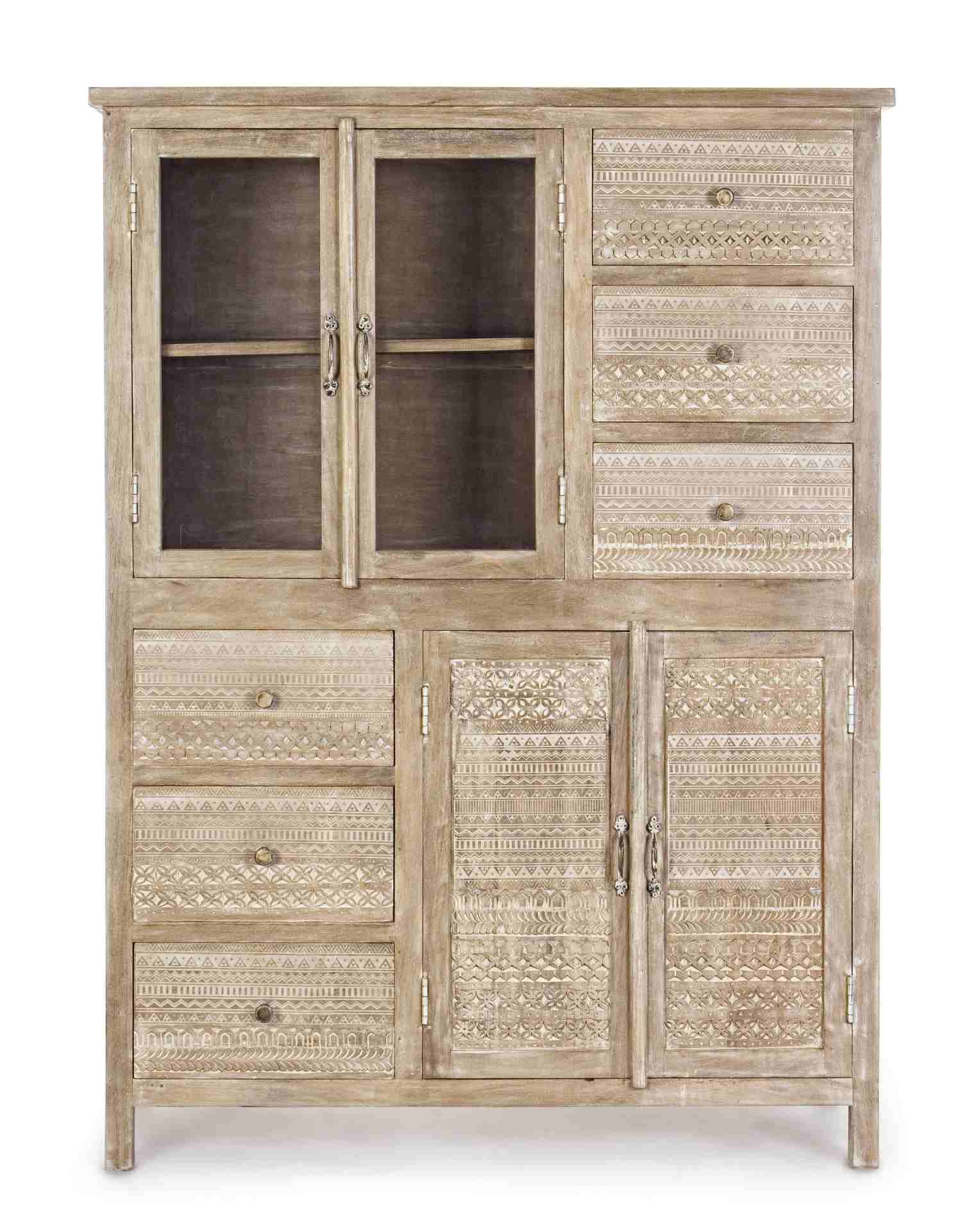 Highboard Mayra aus Mangoholz, 110 cm