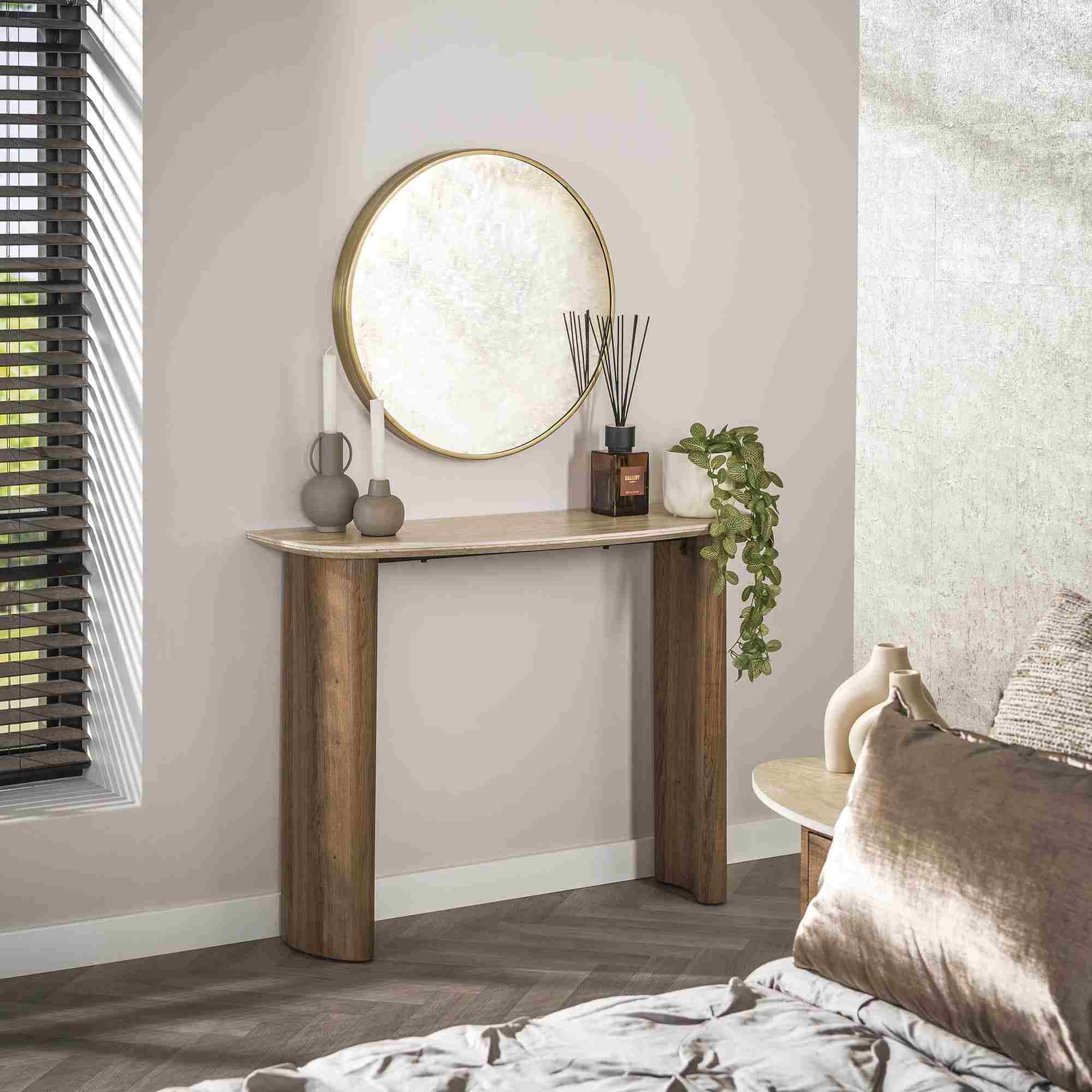 Konsole/Schminktisch Manvo mit Keramikplatte, 100 cm