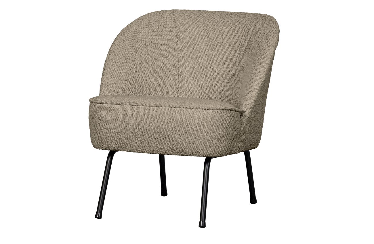 Sessel Vogue aus Boucle-Stoff, Beige