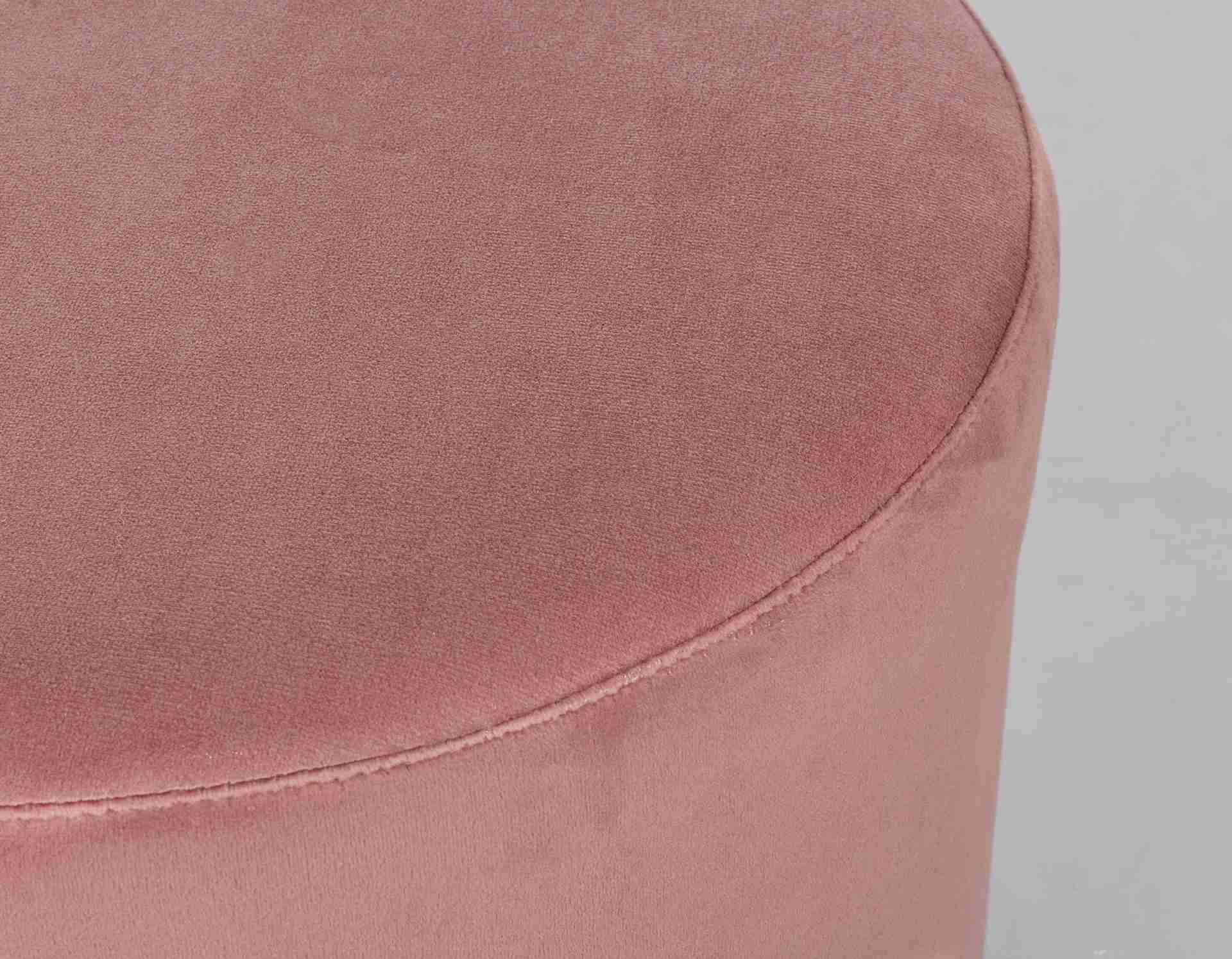 Pouf Lucilla in Samt-Optik, Rosa