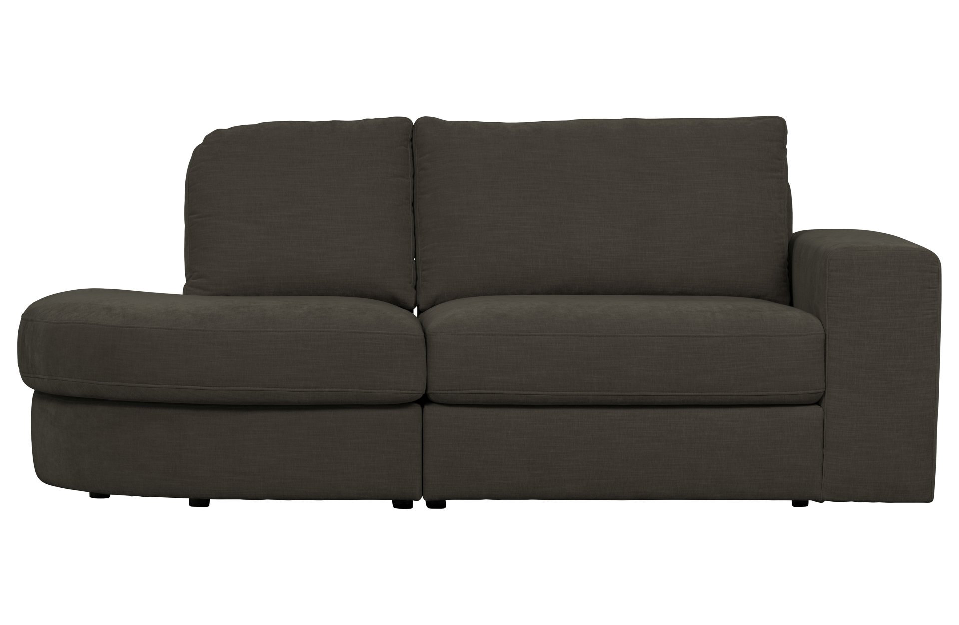 Modulsofa Family 1-Seat Eck-Element Rund Links, Anthrazit