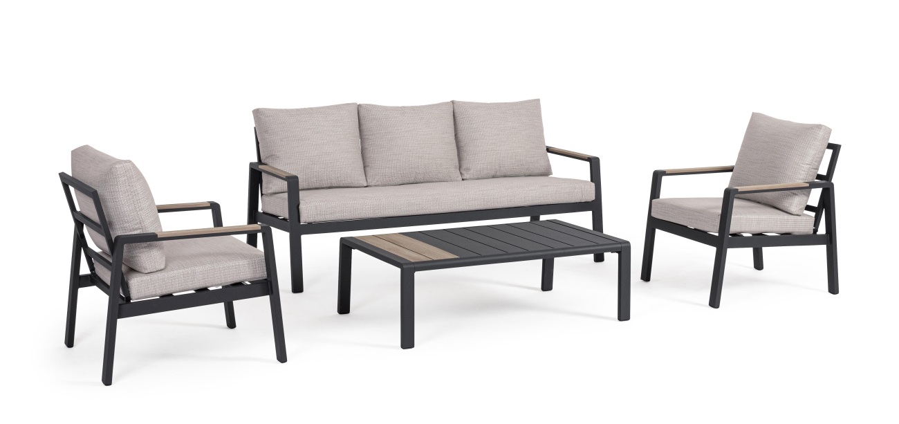 Garten-Set Elna 4er Gruppe, Anthrazit