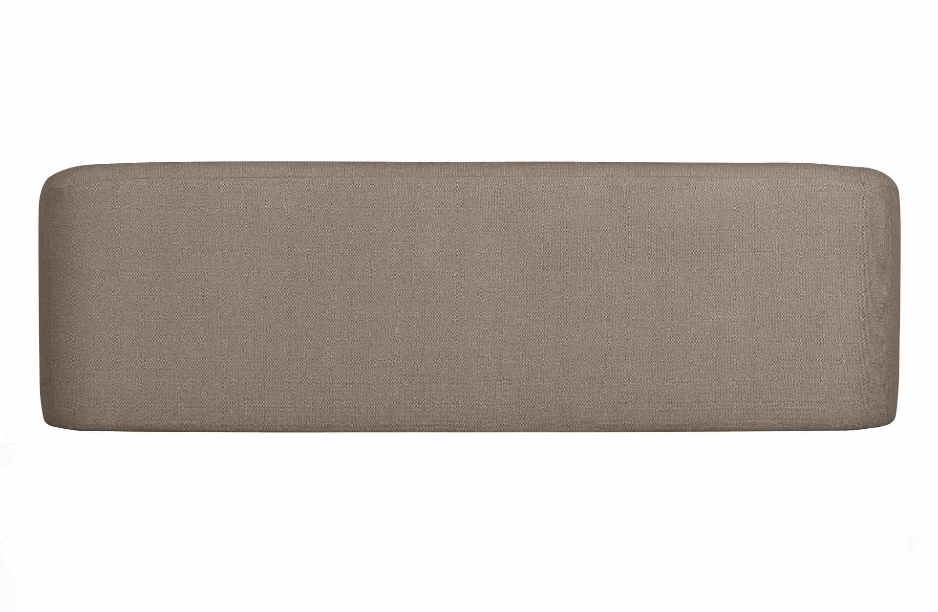 3-Sitzer Sofa Sloping aus Stoff, Hellbraun