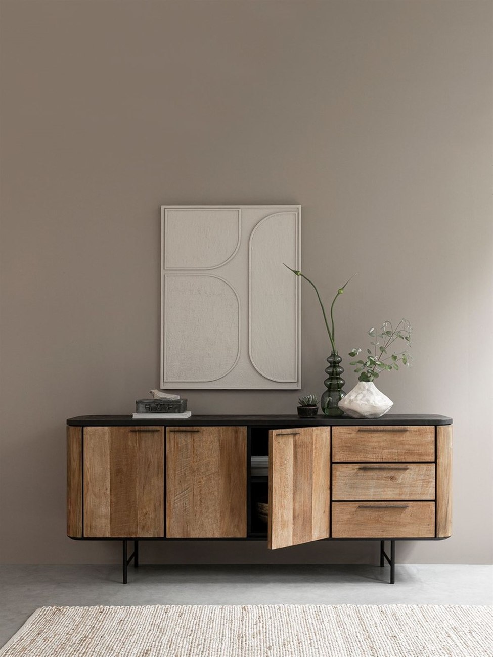 Sideboard Soho aus recyceltem Teakholz, 200 cm