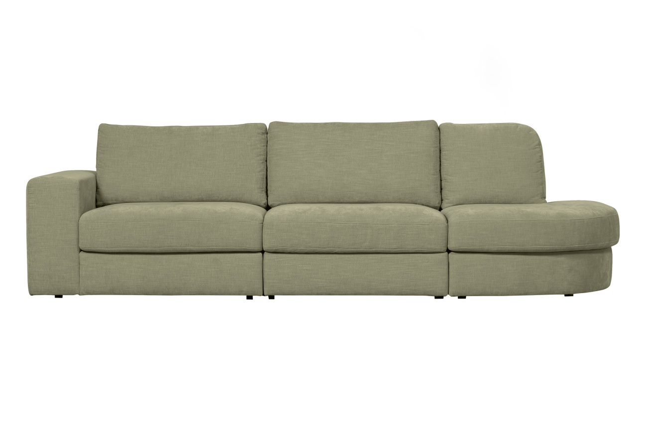 Sofa Family aus Webstoff Rechts, Grün