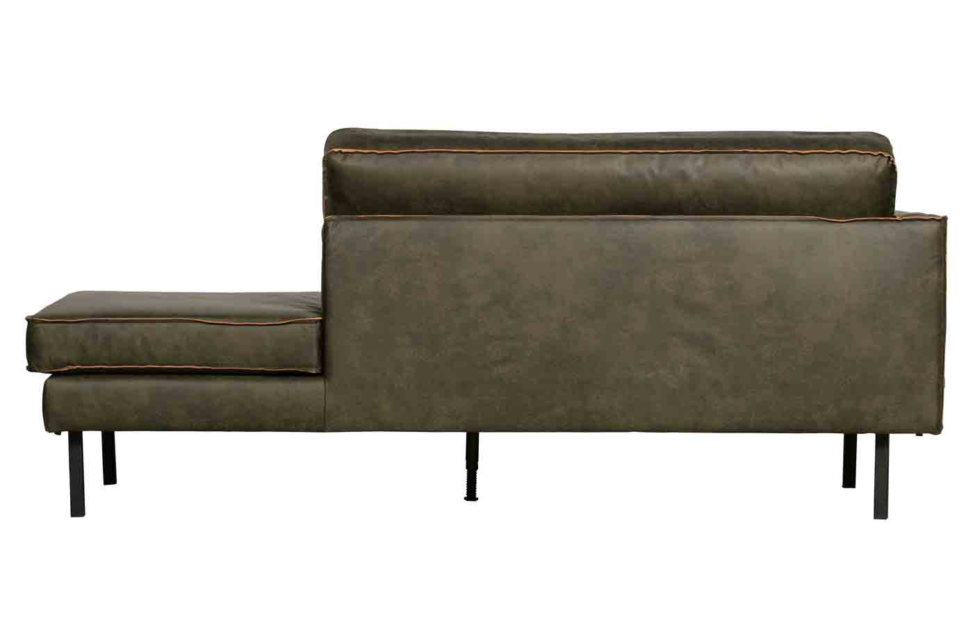 Recamiere Rodeo Daybed Lederoptik, links Army