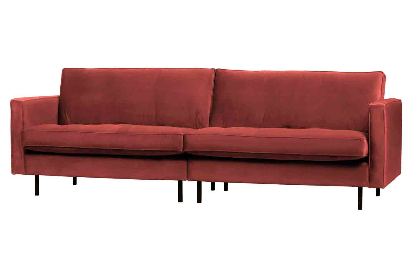 Sofa Rodeo Classic 3 Sitzer Samt, Rot