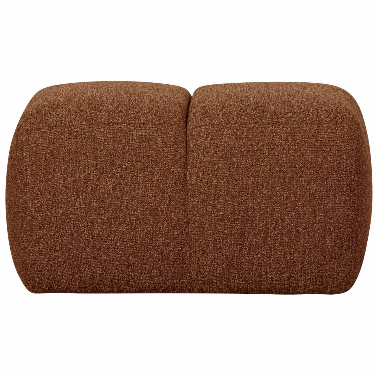 Hocker Mojo aus Boucle-Stoff, Rostbraun