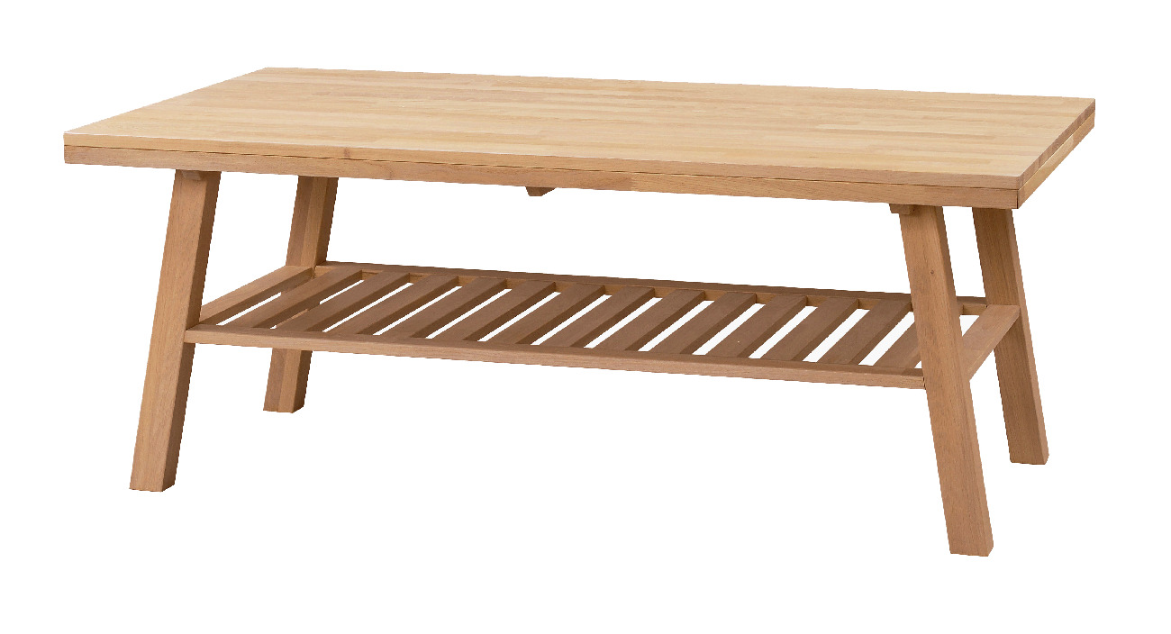 Couchtisch Brooklyn, Eiche, 130x75x52cm, Eiche natur