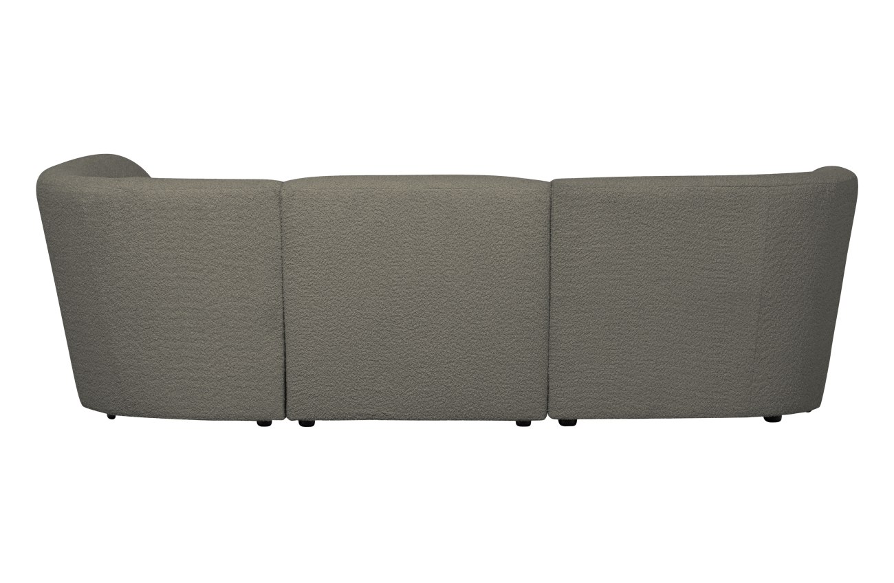 Ecksofa Coco aus Boucle-Stoff Rechts, Grün