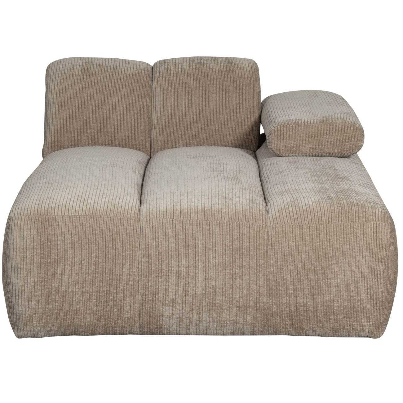 Modulsofa Mojo Flachcord Chaiselongue-Rechts, Sand