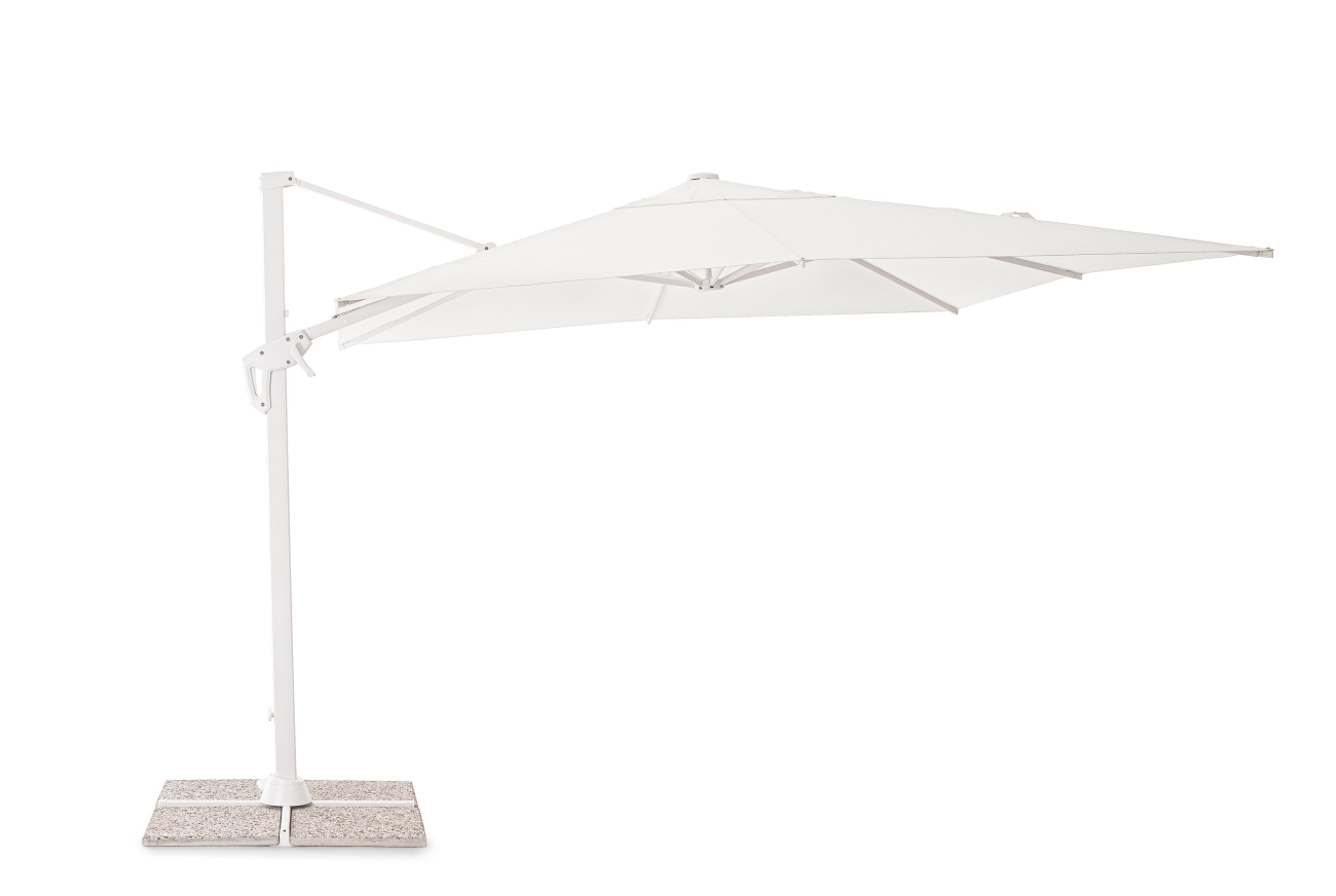 Sonnenschirm Vega aus Aluminium 3x3 m, Weiß