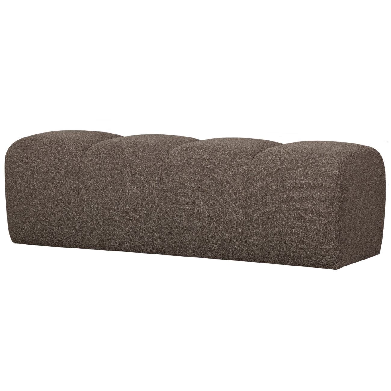 Bank Mojo aus Boucle-Stoff 160 cm, Braun Bank Mojo aus Boucle-Stoff 160 cm, Braun