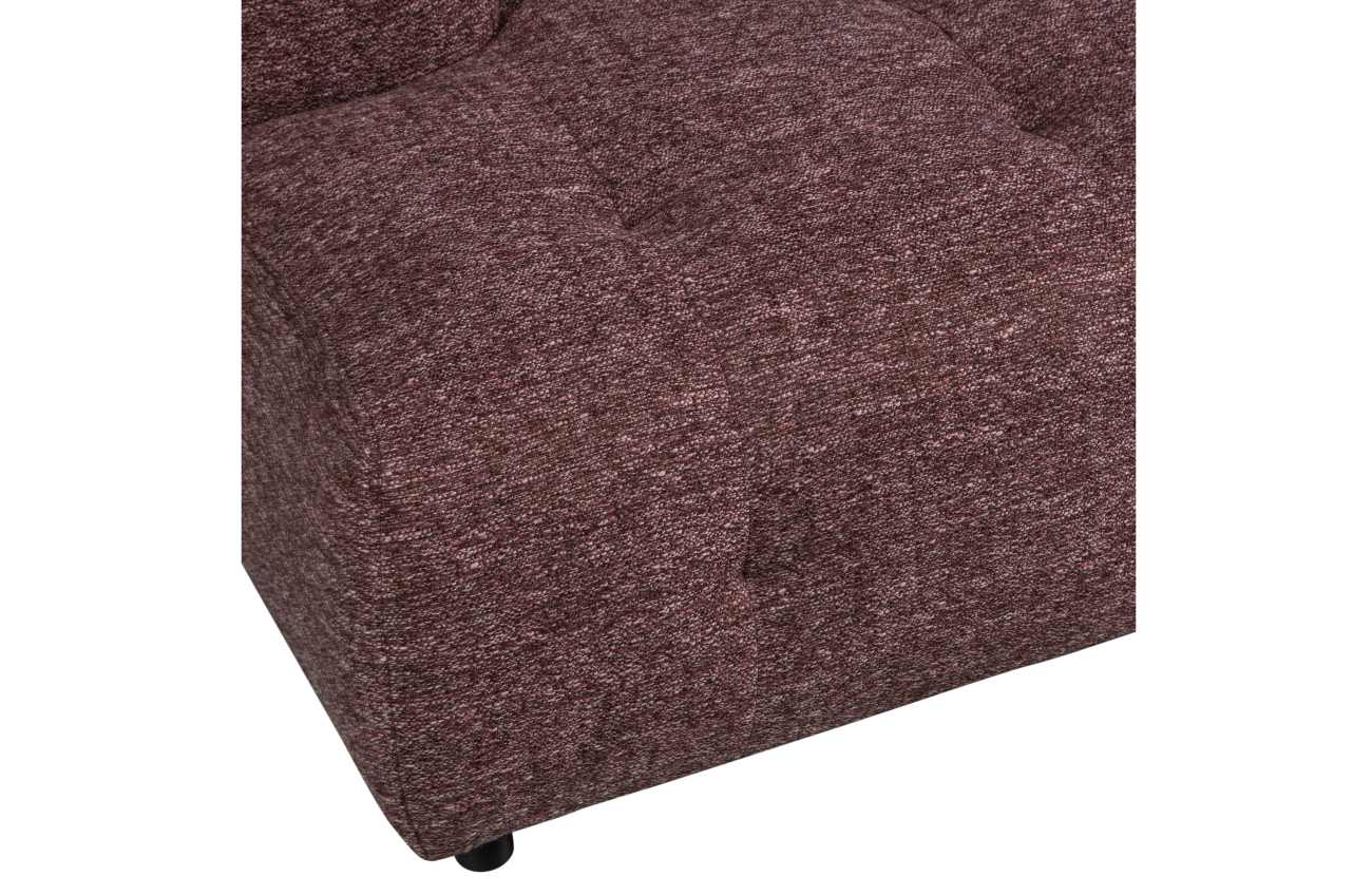 Modulsofa Louis Chaiselongue aus grobmaschigen Stoff Links, Altrosa