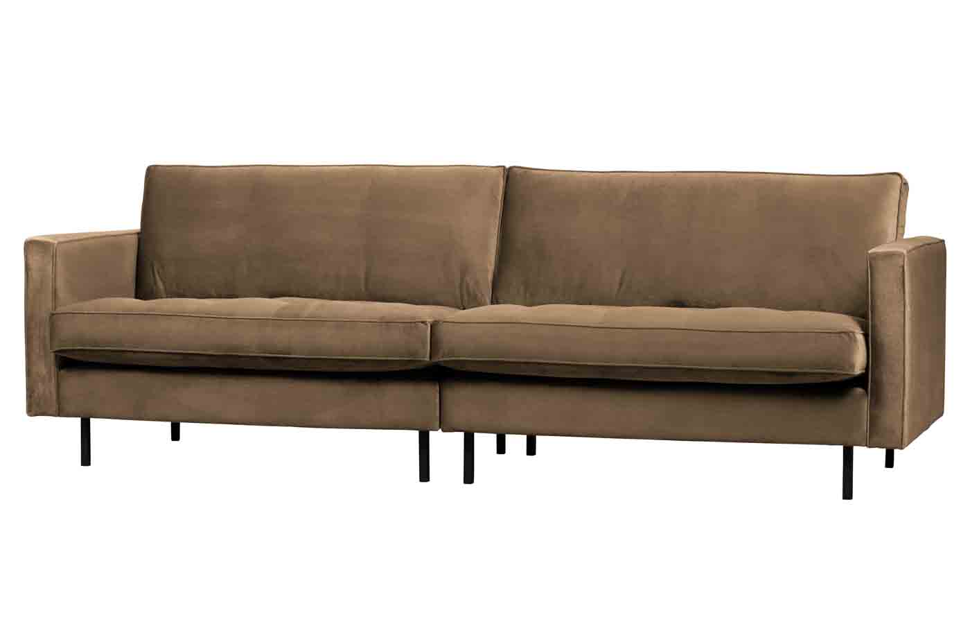 Sofa Rodeo Classic 3 Sitzer Samt, Taupe