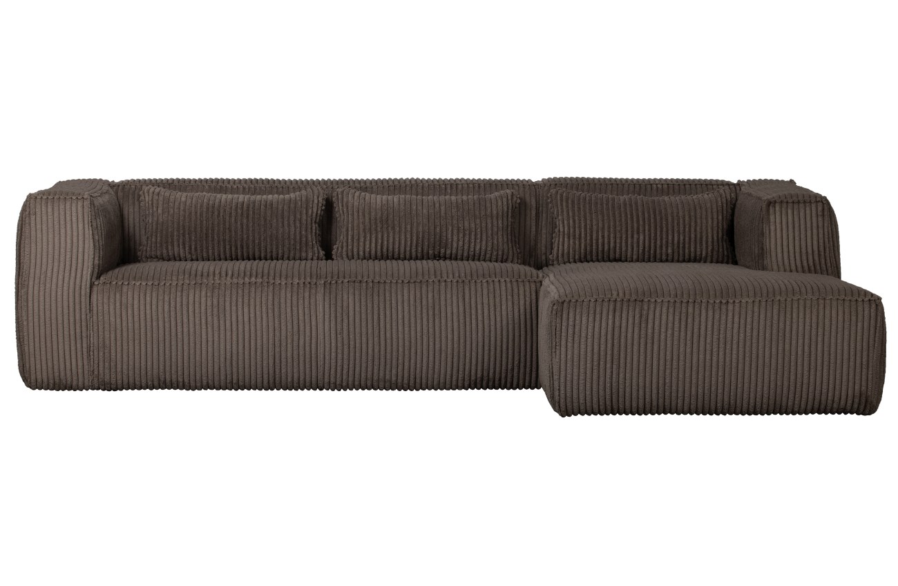 Ecksofa Bean mit Cordbezug, rechts Braun