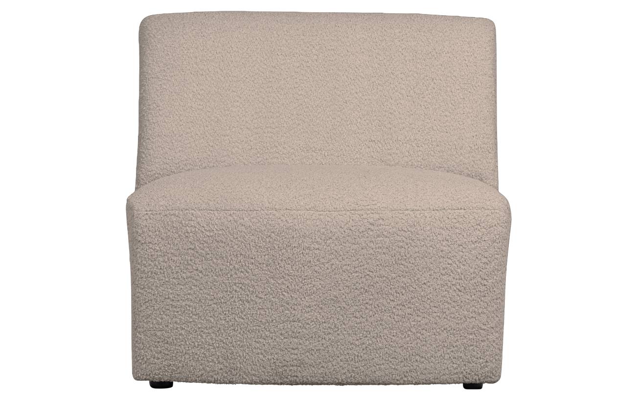 Modulsofa Coco 1-Sitzer aus Boucle-Stoff, Sand