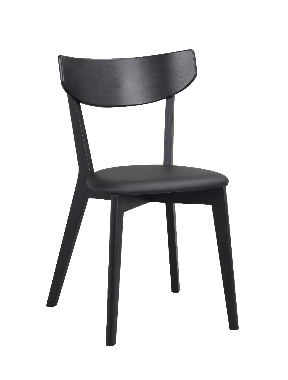 Stuhl Ami Eiche 2er Set, Schwarz / Schwarz
