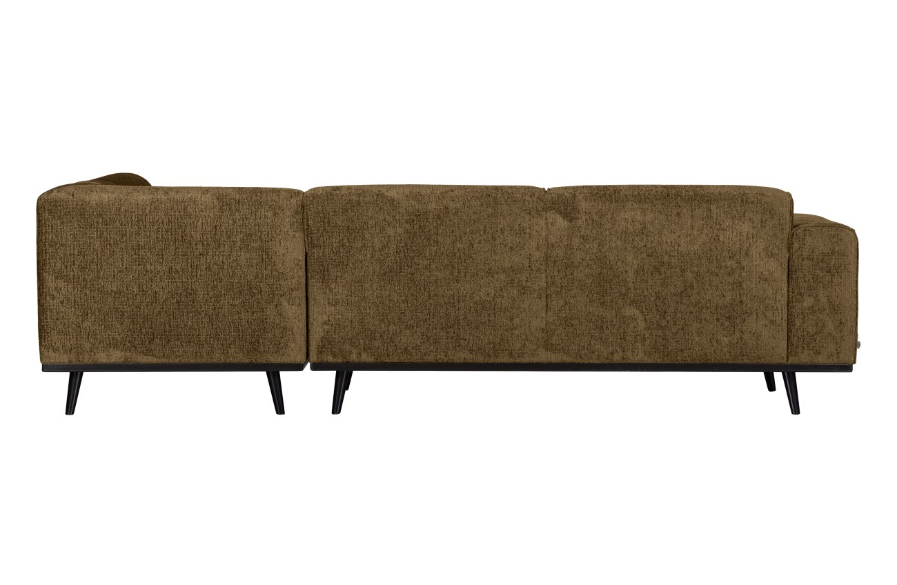 Ecksofa Statement aus Struktursamt Rechts, Brass