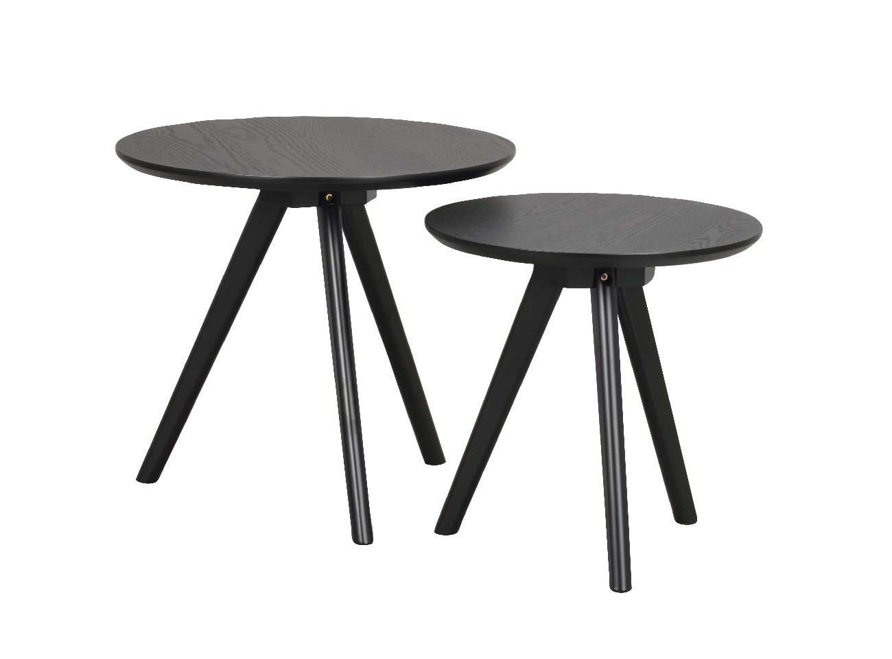 Beistelltisch Yumi 2er-Set, Schwarz