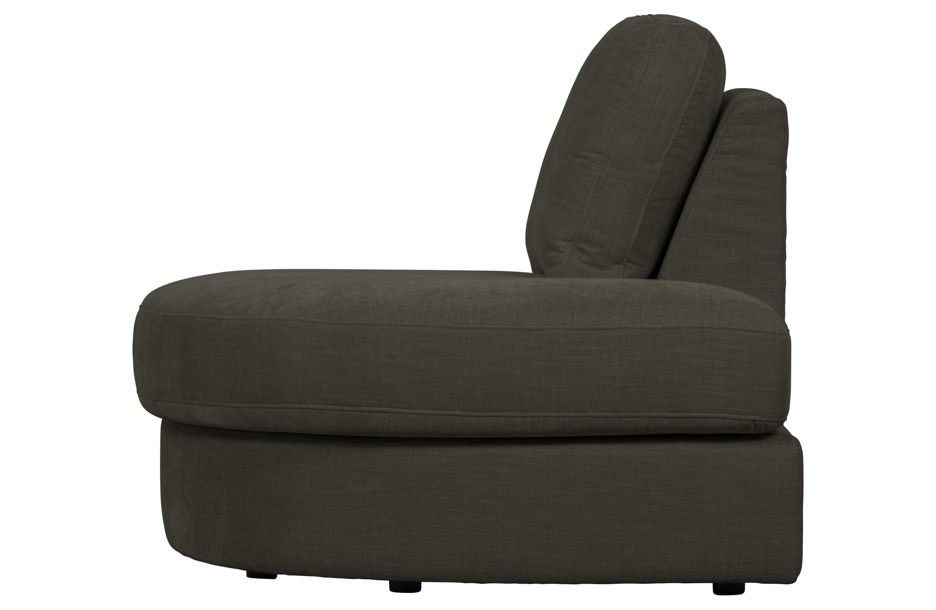 Modulsofa Family 1-Seat Eck-Element Rund Rechts, Anthrazit