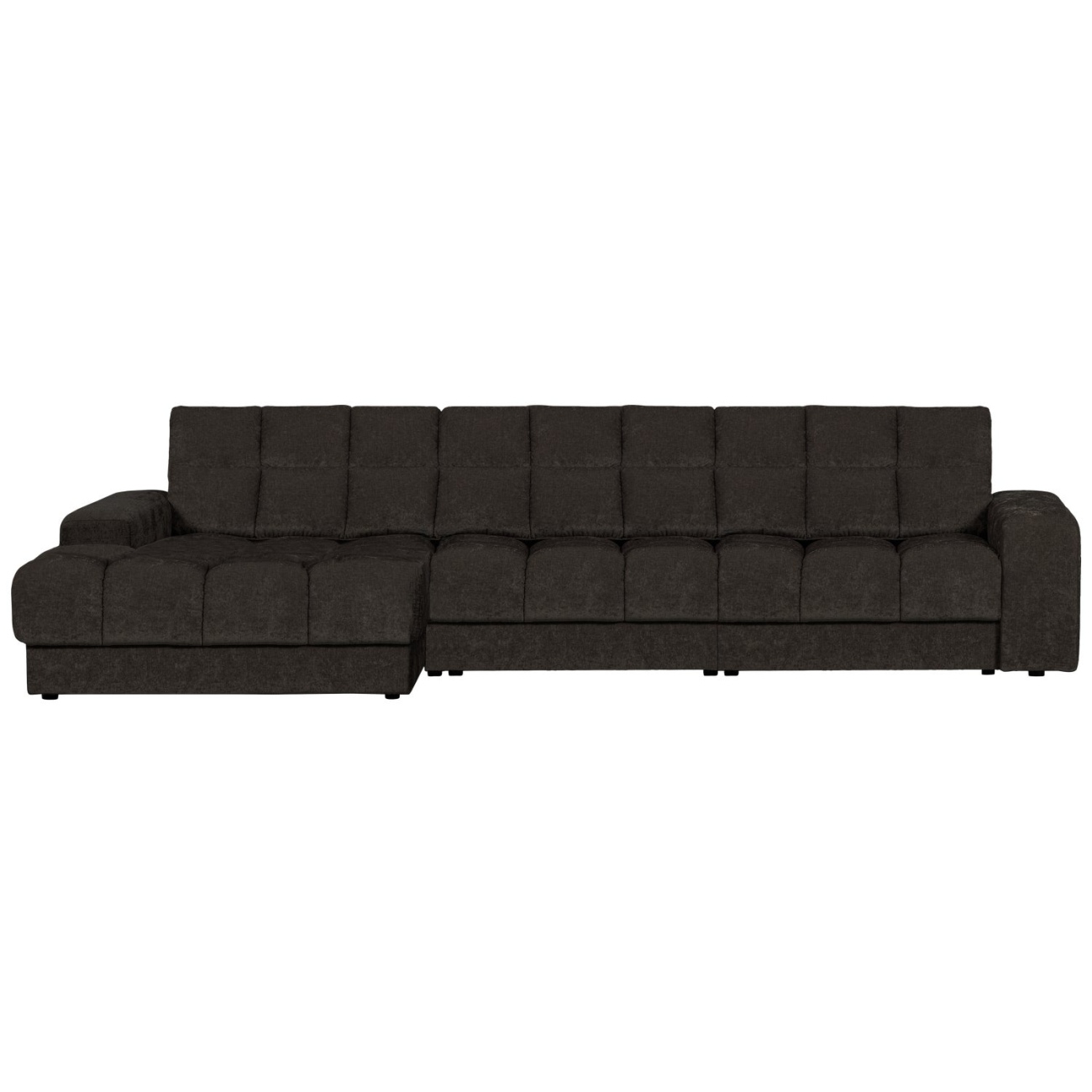 Ecksofa Chaiselongue Date aus Webstoff, klassisch, anthrazit, links, gepolstert, Woood