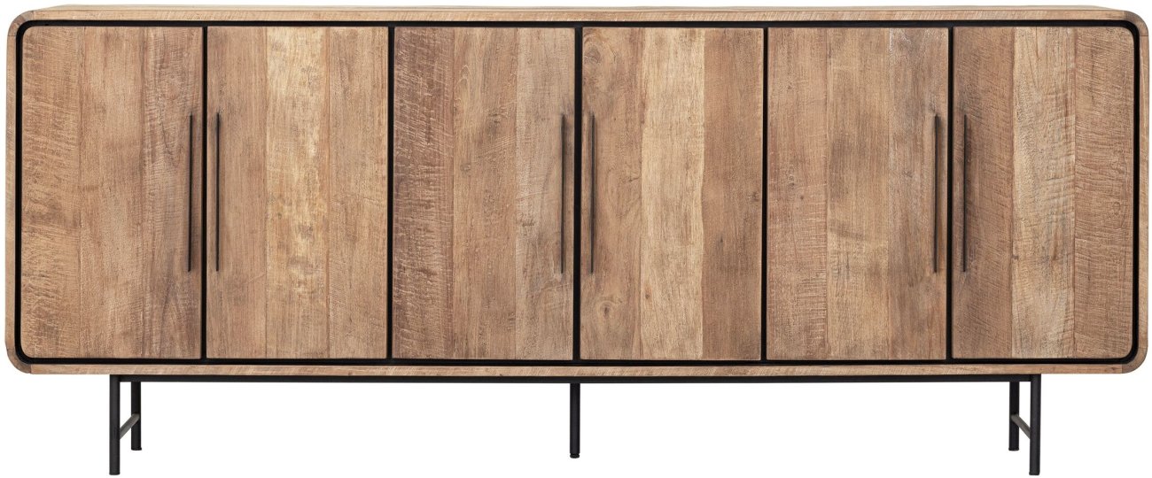 Sideboard Evo aus recyceltem Teakholz, 220 cm