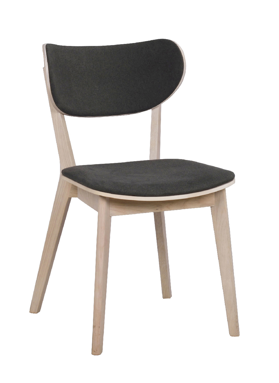 Stuhl Kato 2er Set, Whitewash / Dunkelgrau