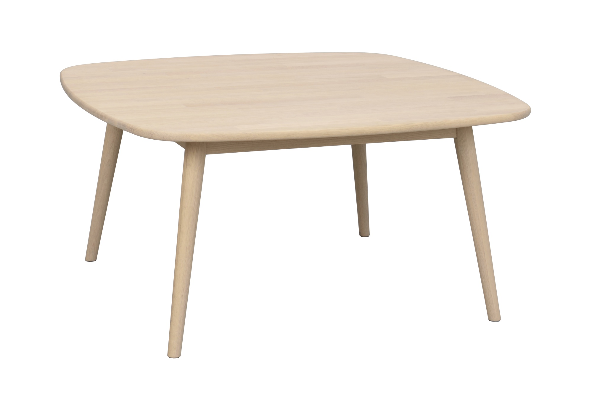 Couchtisch Tompkins Eckig 90x90x45cm, Eiche Weiß pigmentiert