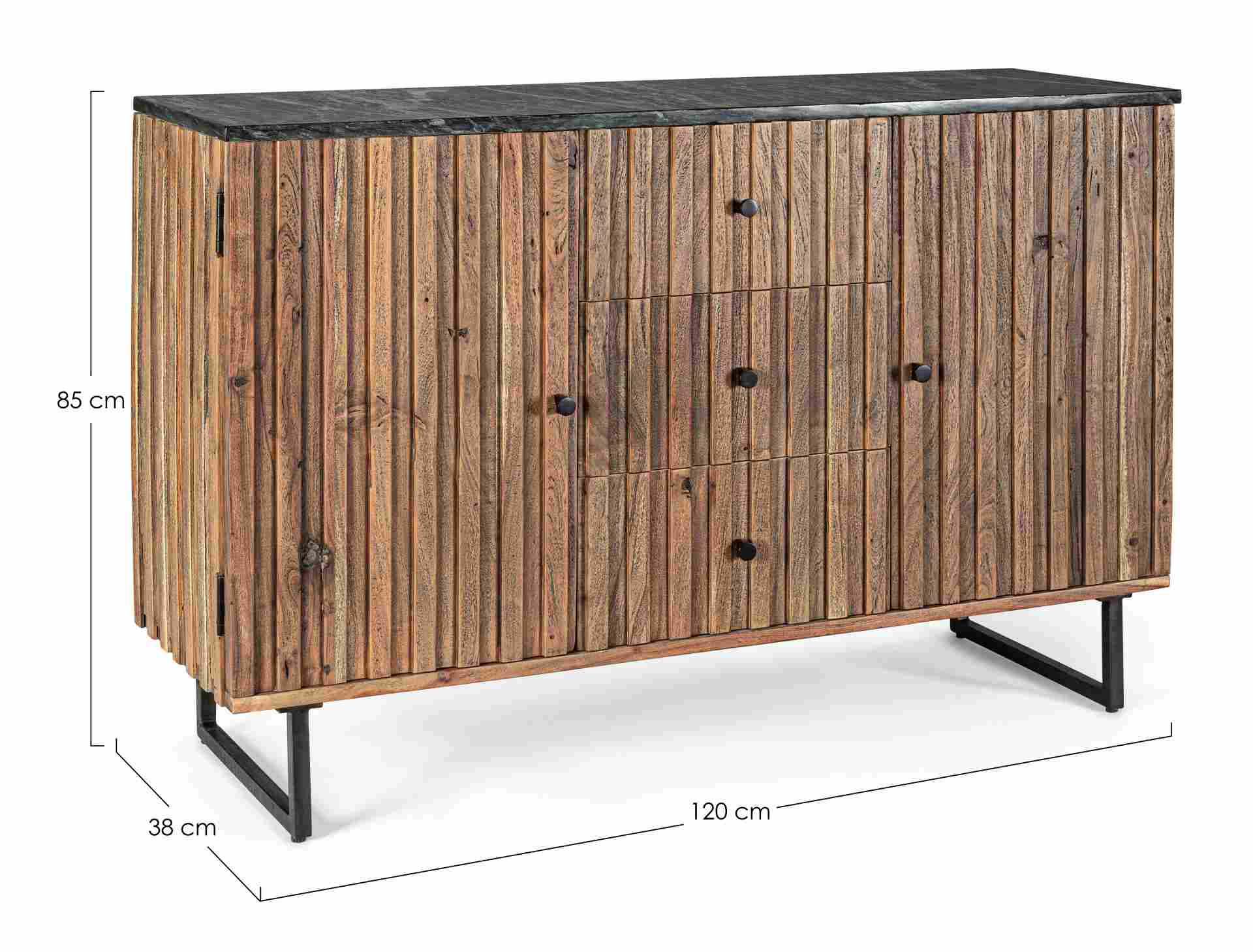 Sideboard Norfolk aus Akazienholz, 120 cm