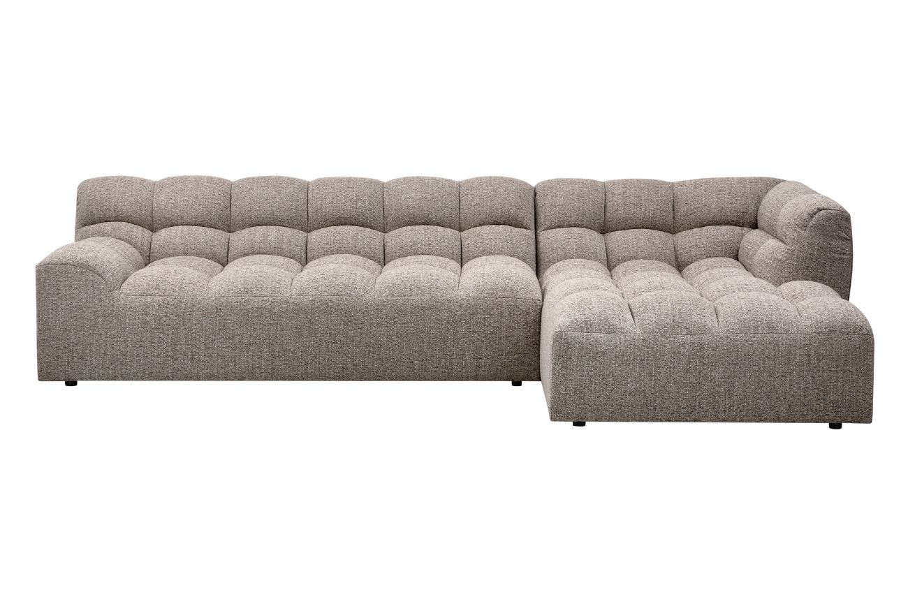 Chaiselongue Allure aus Melange-Stoff Rechts, Hellgrau