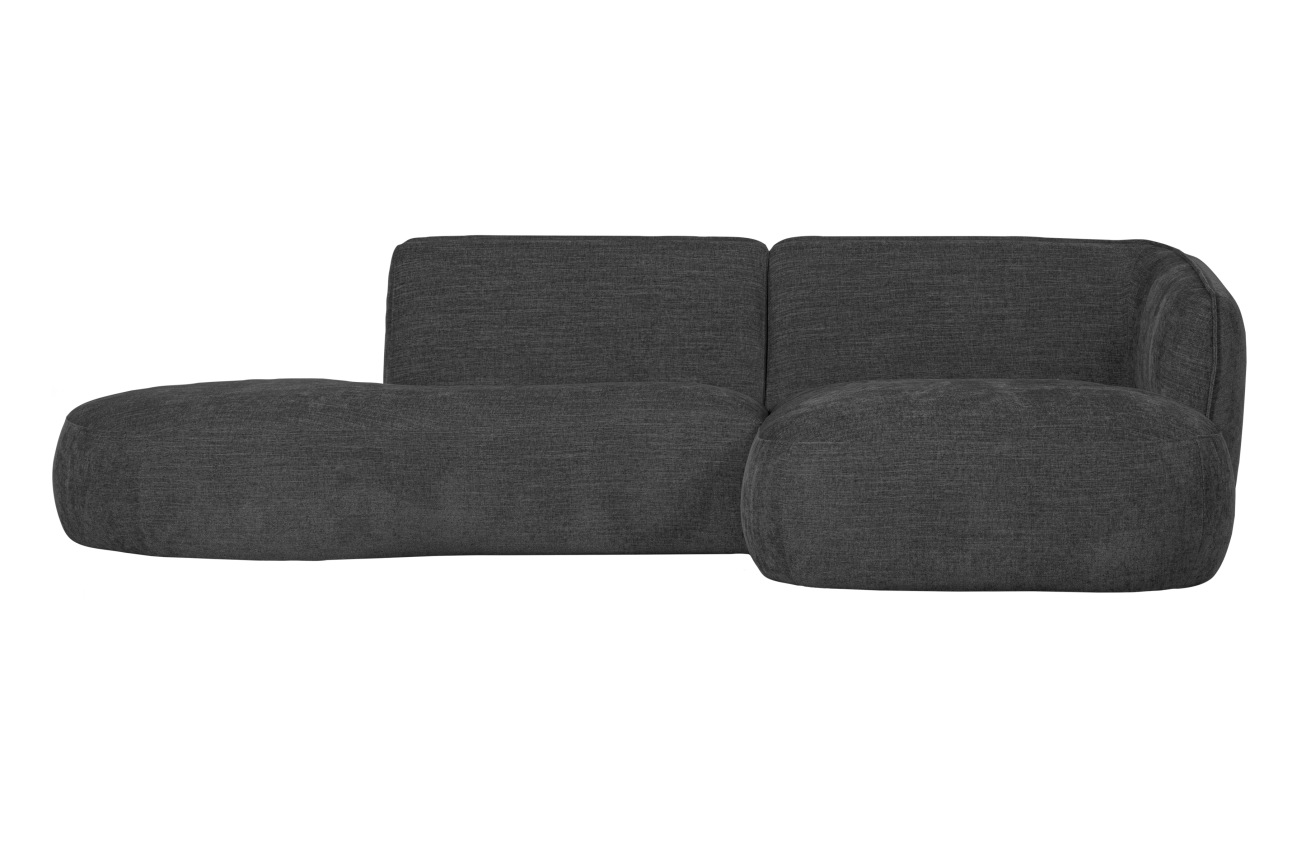 Ecksofa Polly aus Webstoff Rechts, Grau