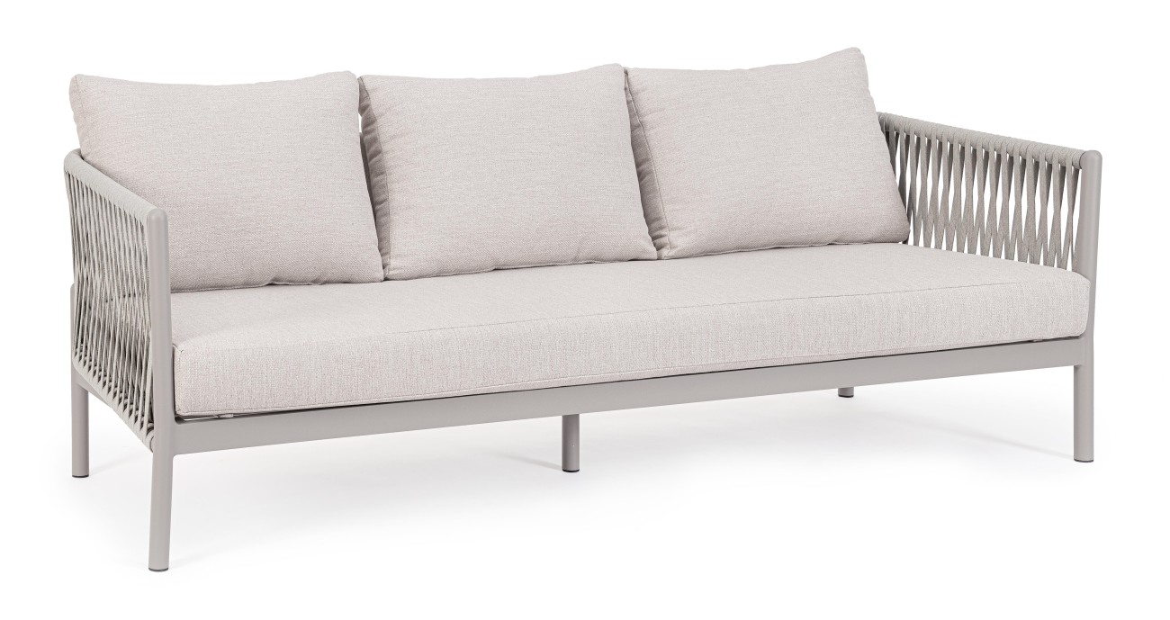 Gartensofa Florencia aus Aluminium, Sand