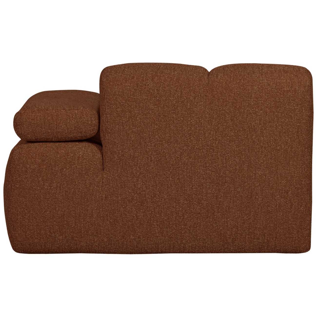 Modulsofa Mojo Boucle 1er Arm-Rechts, Rostbraun