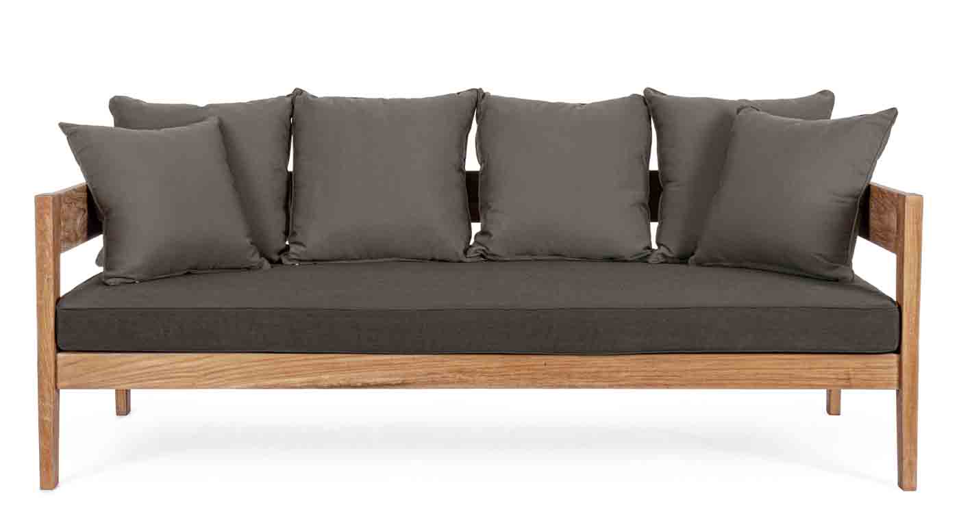 3 Sitzer Sofa Namiba aus Teakholz, inkl. Kissen