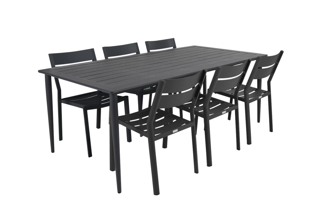 Gartenstuhl Delia aus Metall, Schwarz