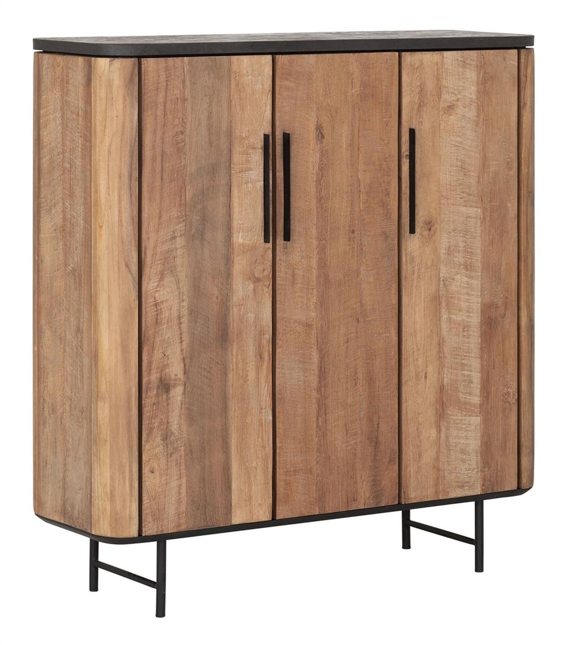 Highboard Soho aus recyceltem Teakholz, 120 cm