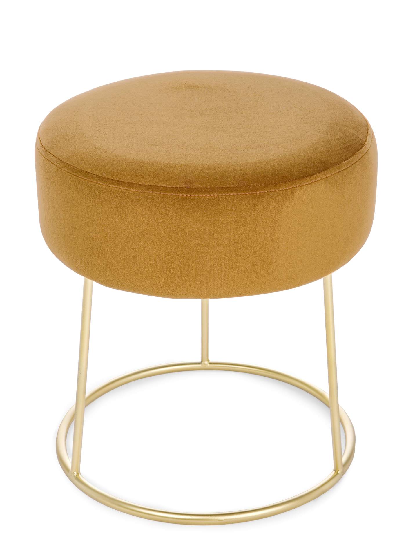 Hocker Clarissa in Samt-Optik, Gelb