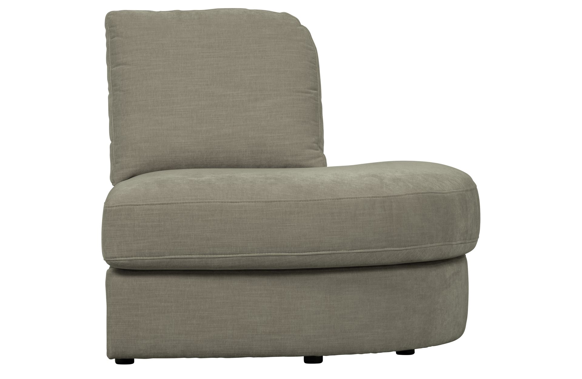 Modulsofa Family 1-Seat Eck-Element Rund Rechts, Grau