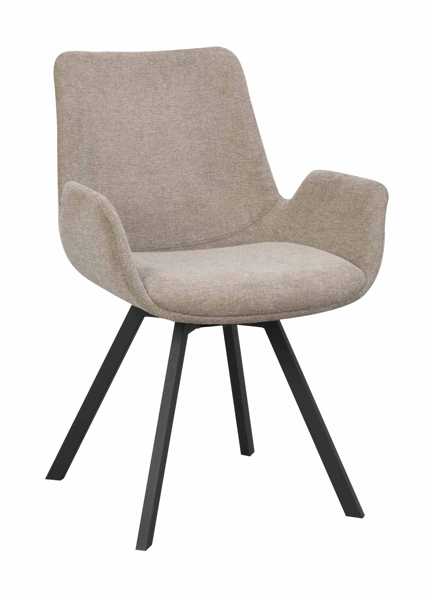 Stuhl Norwell 2er Set mit Drehfunktion, Beige