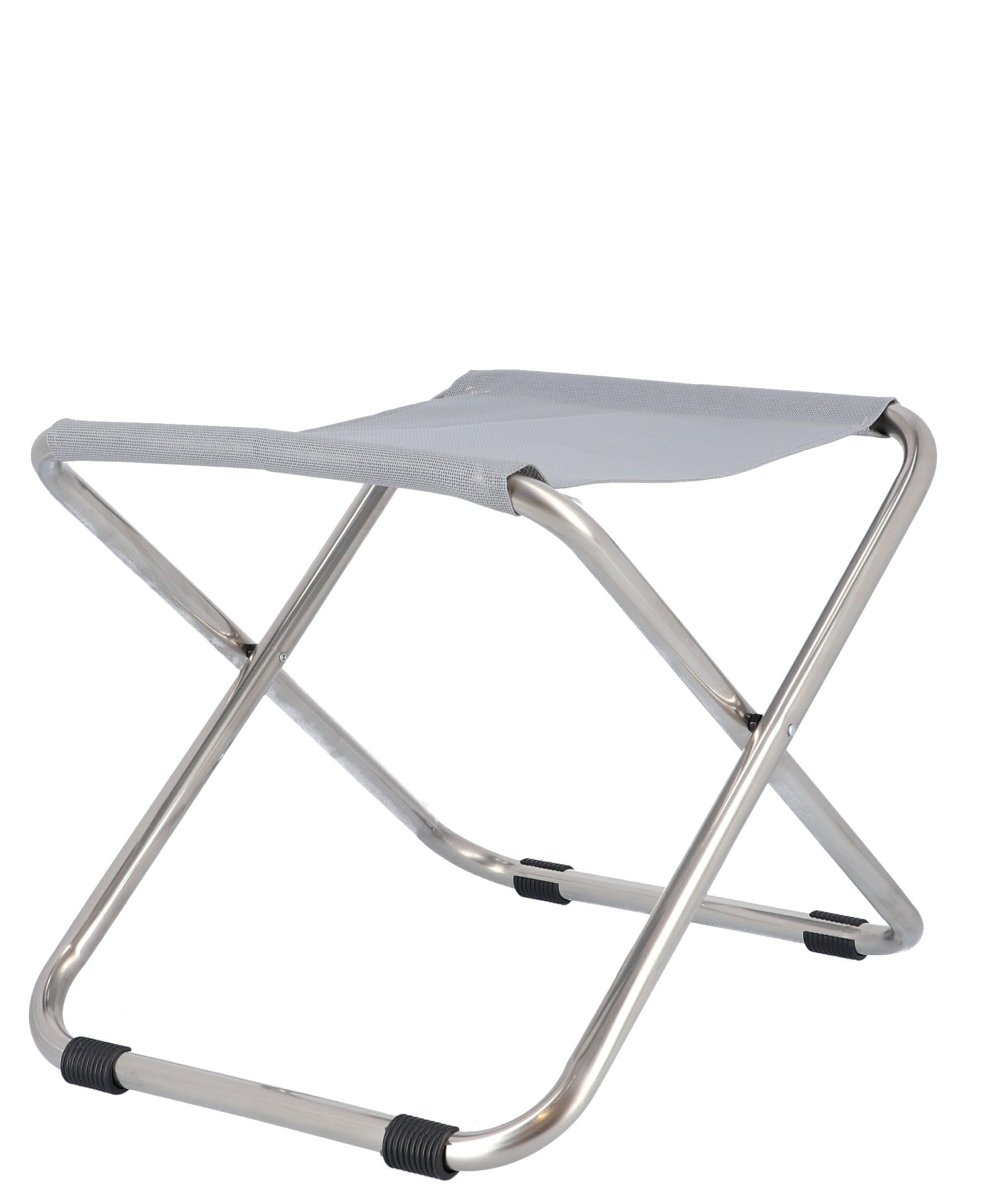 Hocker Chico aus Aluminium, Grau