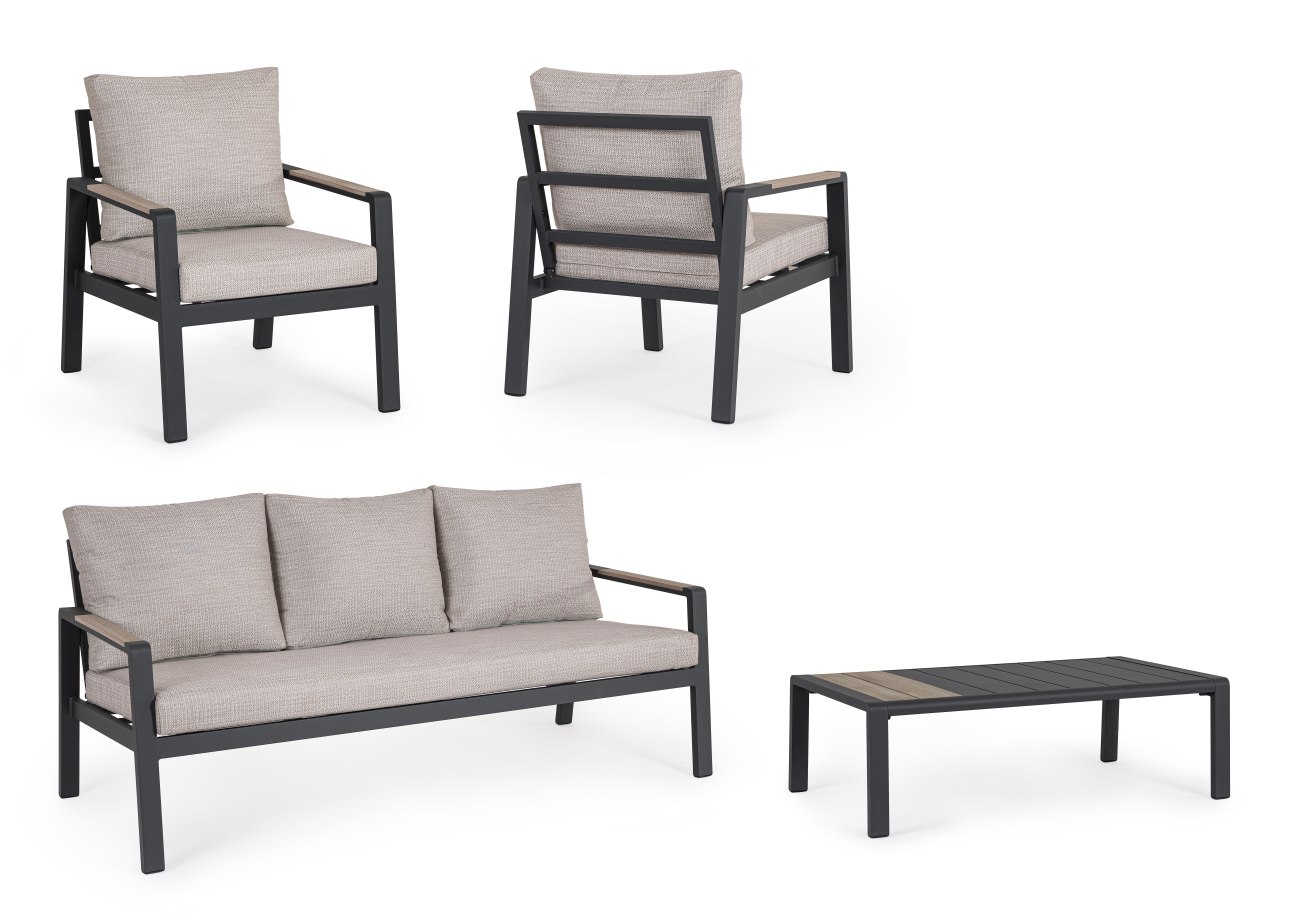 Garten-Set Elna 4er Gruppe, Anthrazit