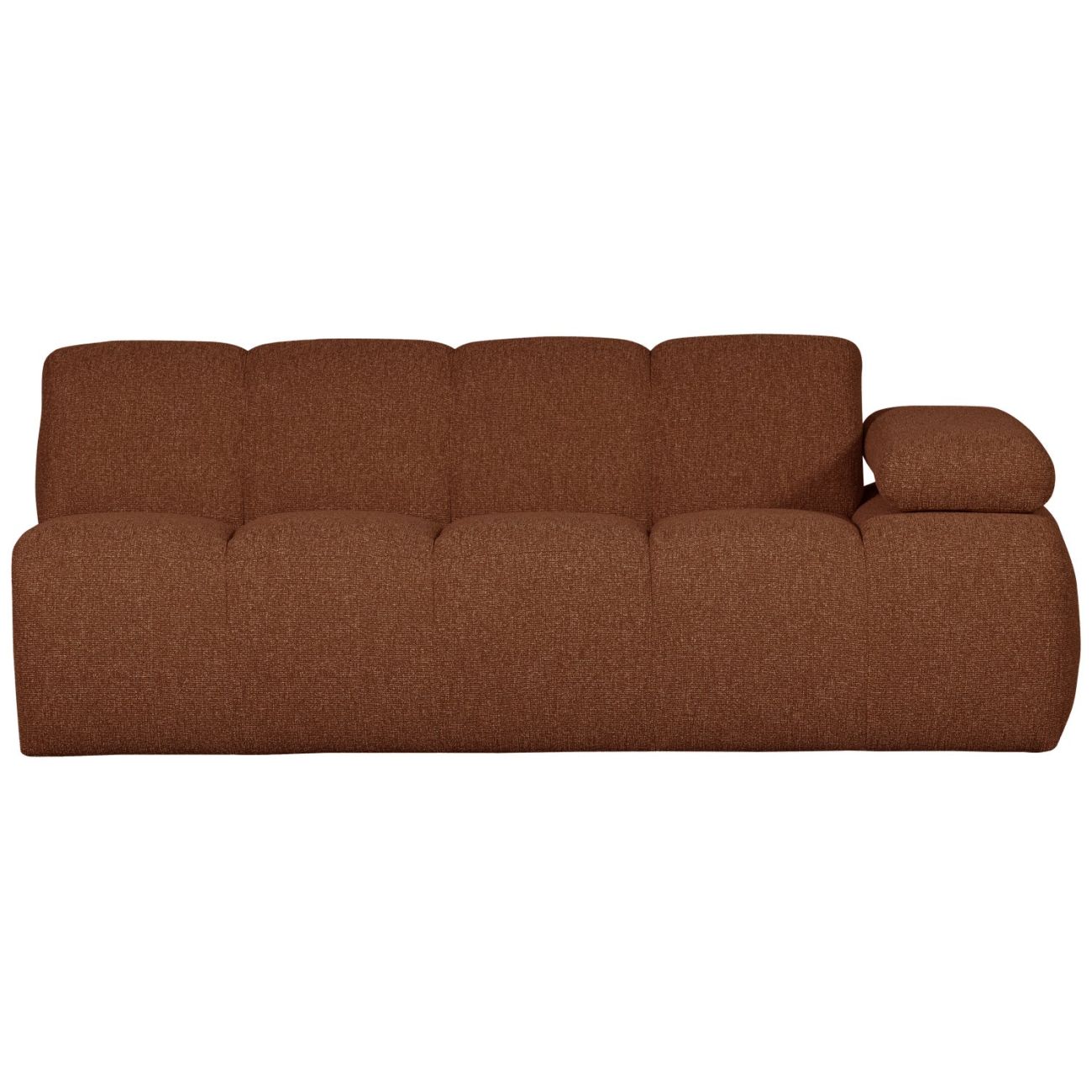 Modulsofa Mojo Boucle 2er Arm-Rechts, Rostbraun